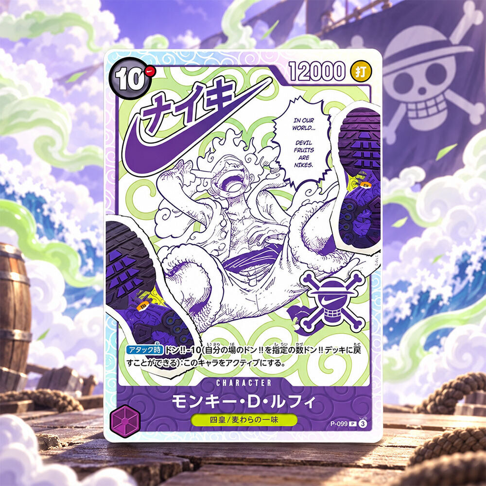 One Piece Nike Luffy Gear 5 Nika P-099 Promo Card