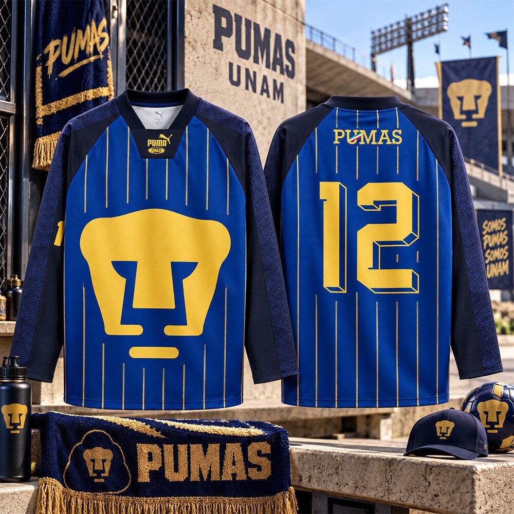 Pumas UNAM Long Sleeve Soccer Jersey Shirt
