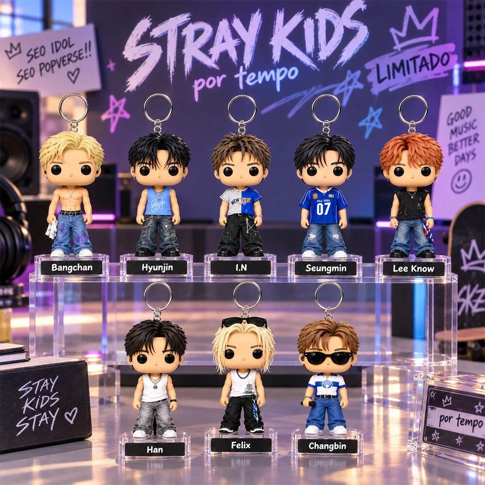 Stray Kids Funko Pop Keychain Set Collectible Figures