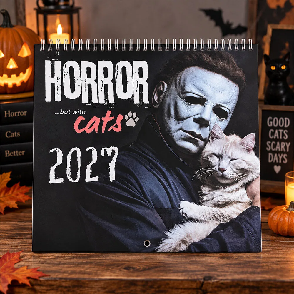 Savagecatco Funny Horror Movies With Cats 2027 Calendar