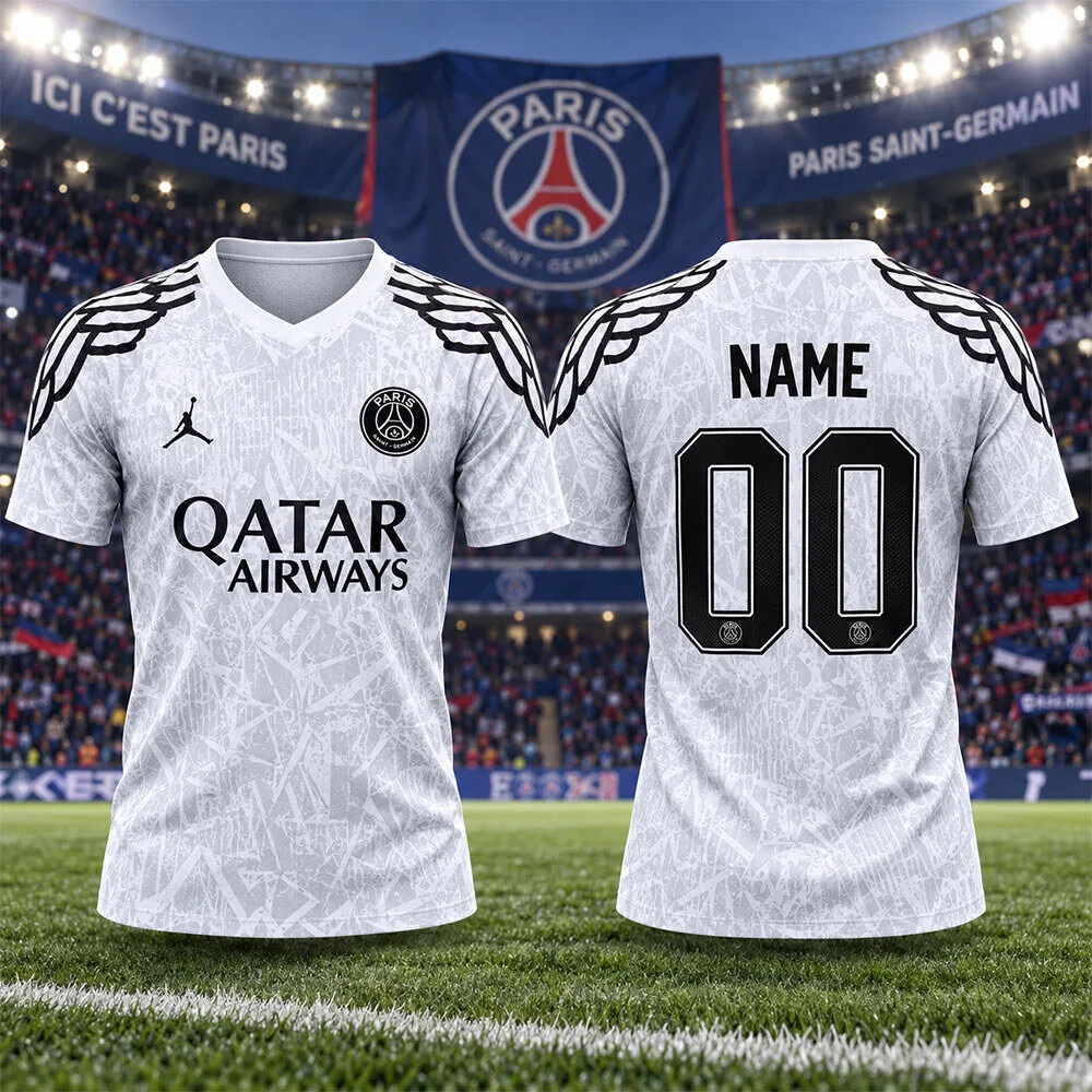 Paris Saint Germain PSG Jordan Wings Fourth Kit Soccer Jersey Shirt