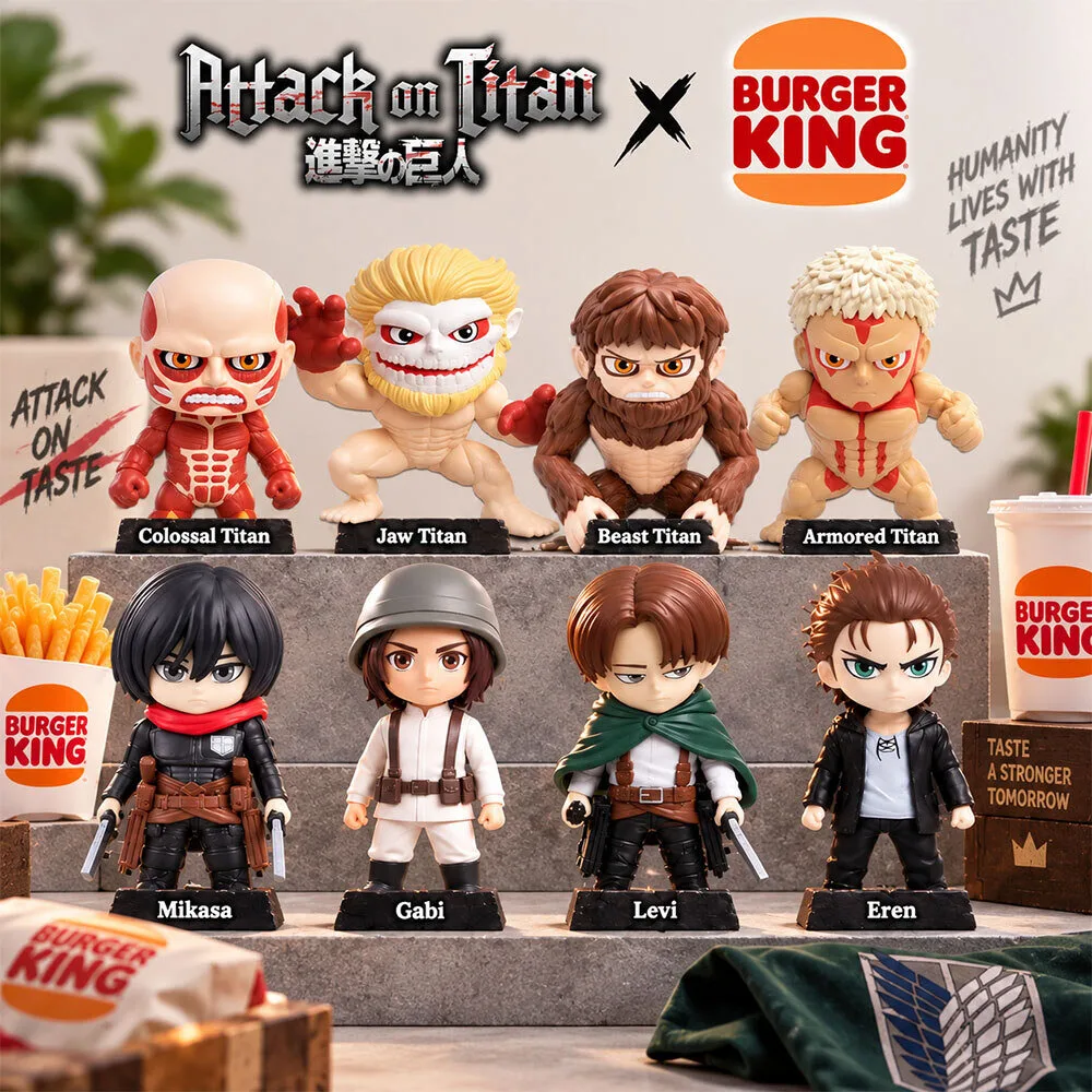 Burger King x Attack on Titan Collection Complete Character Figure 5 Burger King x Attack on Titan Collection Complete Character Figure