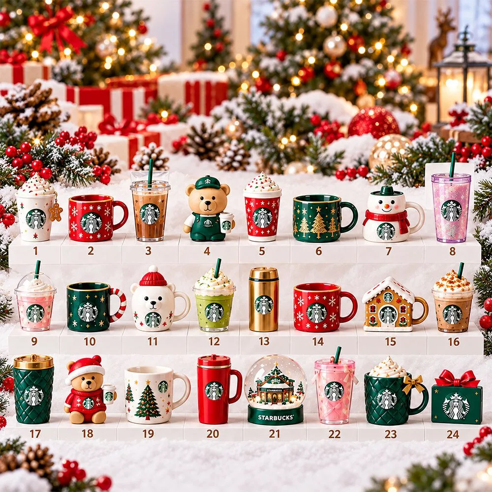 Starbucks Advent Calendar 2026 24 Days Of Coffee And Mini Collectibles