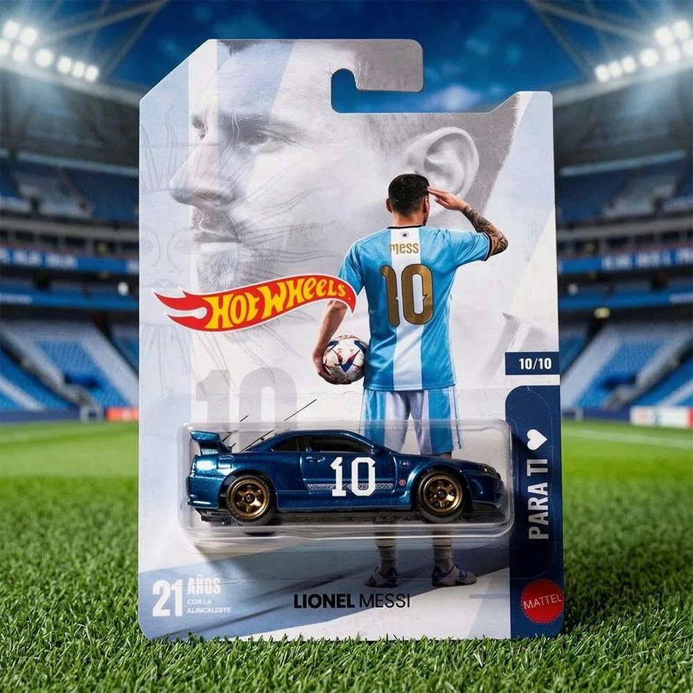 Hot Wheels Lionel Messi Nissan Skyline GT-R R34 Diecast Car