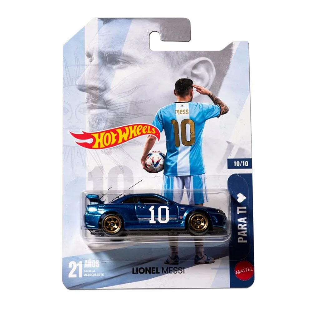 Hot Wheels Lionel Messi Nissan Skyline GT-R R34 Diecast Car 4 Hot Wheels Lionel Messi Nissan Skyline GT-R R34 Diecast Car