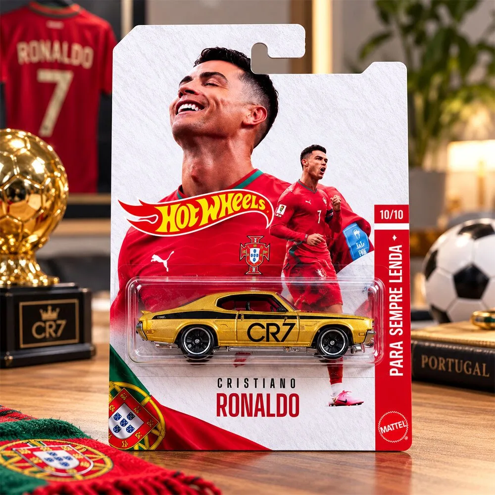 Hot Wheels Cristiano Ronaldo Limited Edition Die-Cast Gold Car 4 Hot Wheels Cristiano Ronaldo Limited Edition Die-Cast Gold Car