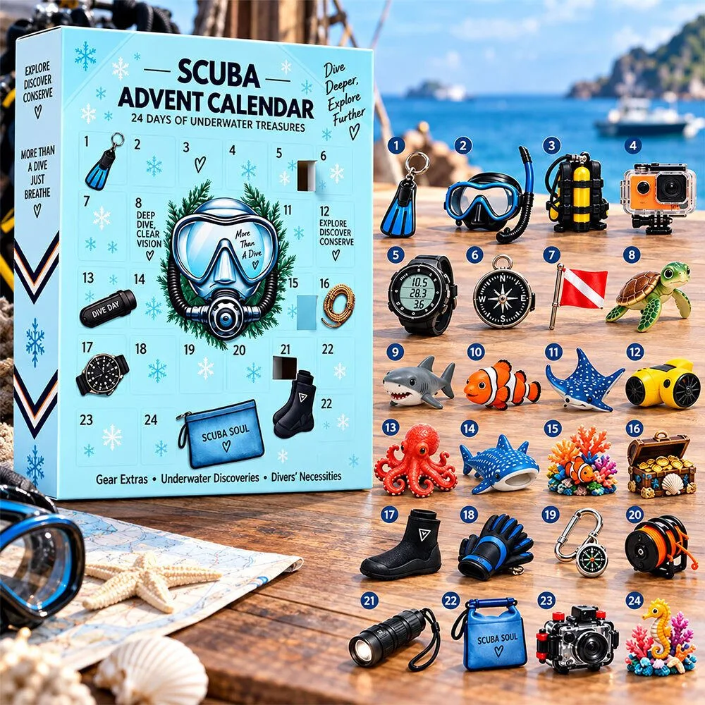 Scuba Diving Advent Calendar 2026 Holiday Countdown Gear Kit