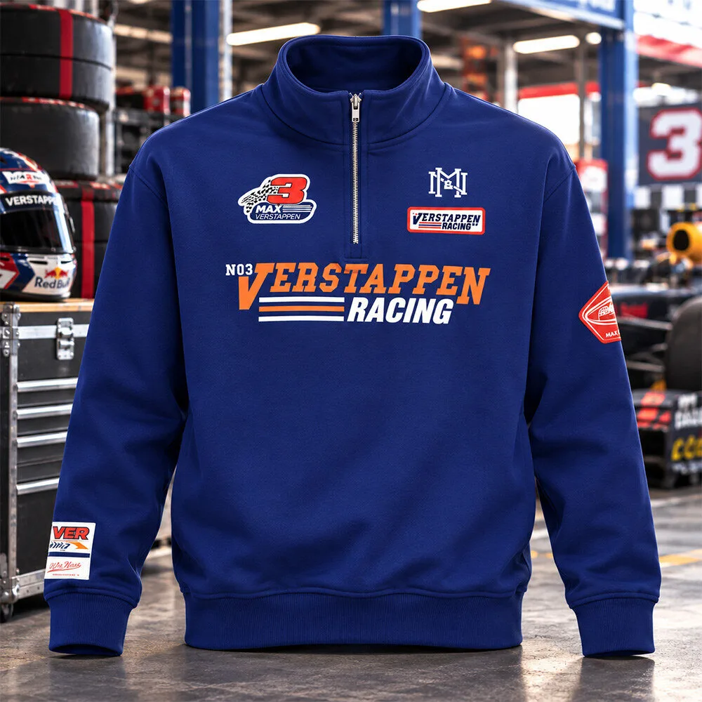 Verstappen Racing x Mitchell And Ness Zip Polo Shirt 4 Verstappen Racing x Mitchell And Ness Zip Polo Shirt