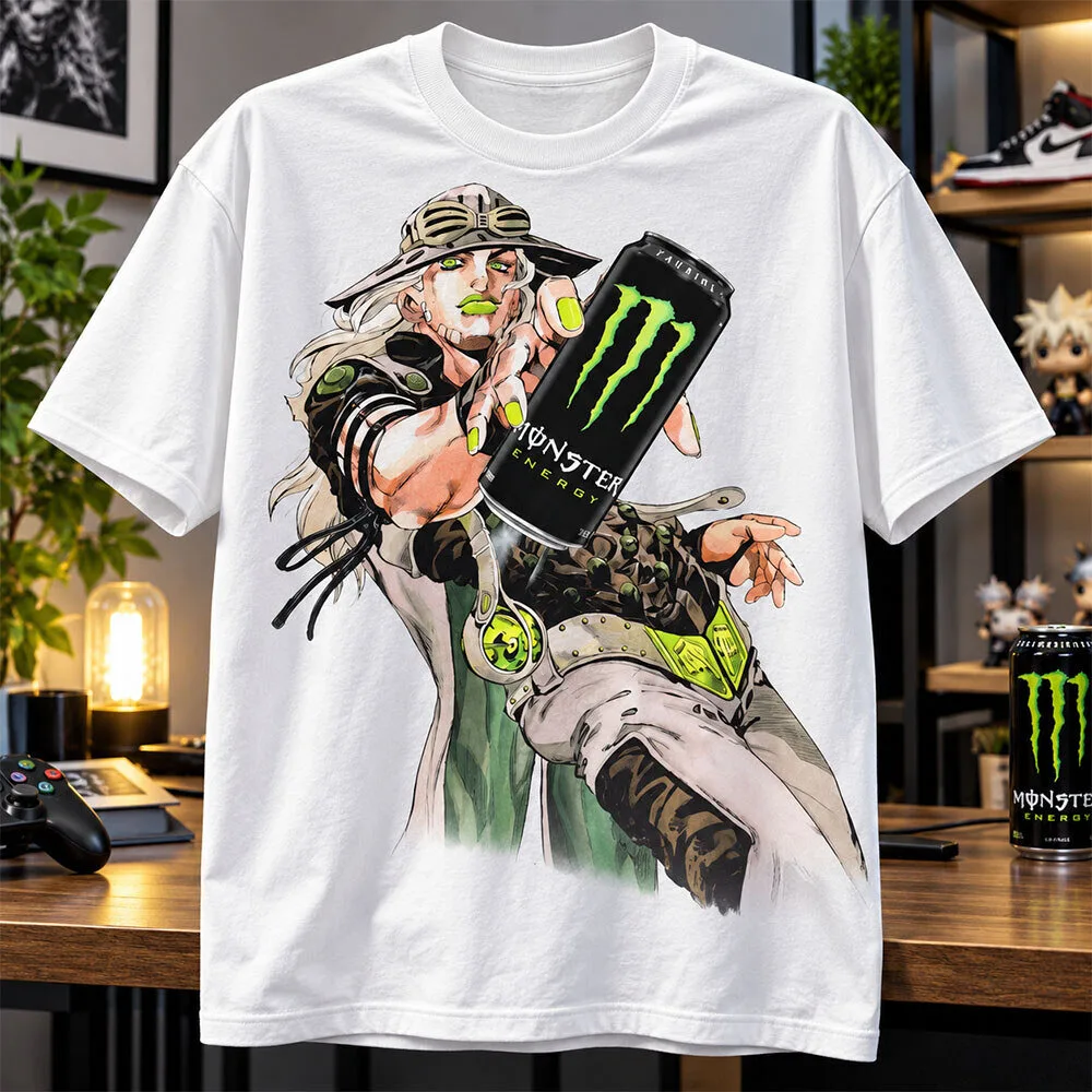 Gyro Zeppeli Monster Energy Drink JoJo's Bizarre Adventure Shirt