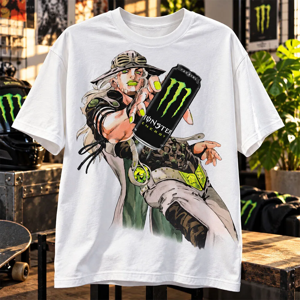 Gyro Zeppeli Monster Energy Drink JoJo's Bizarre Adventure Shirt 7 gyro zeppeli monster energy drink jojo s bizarre adventure shirt gallery 3