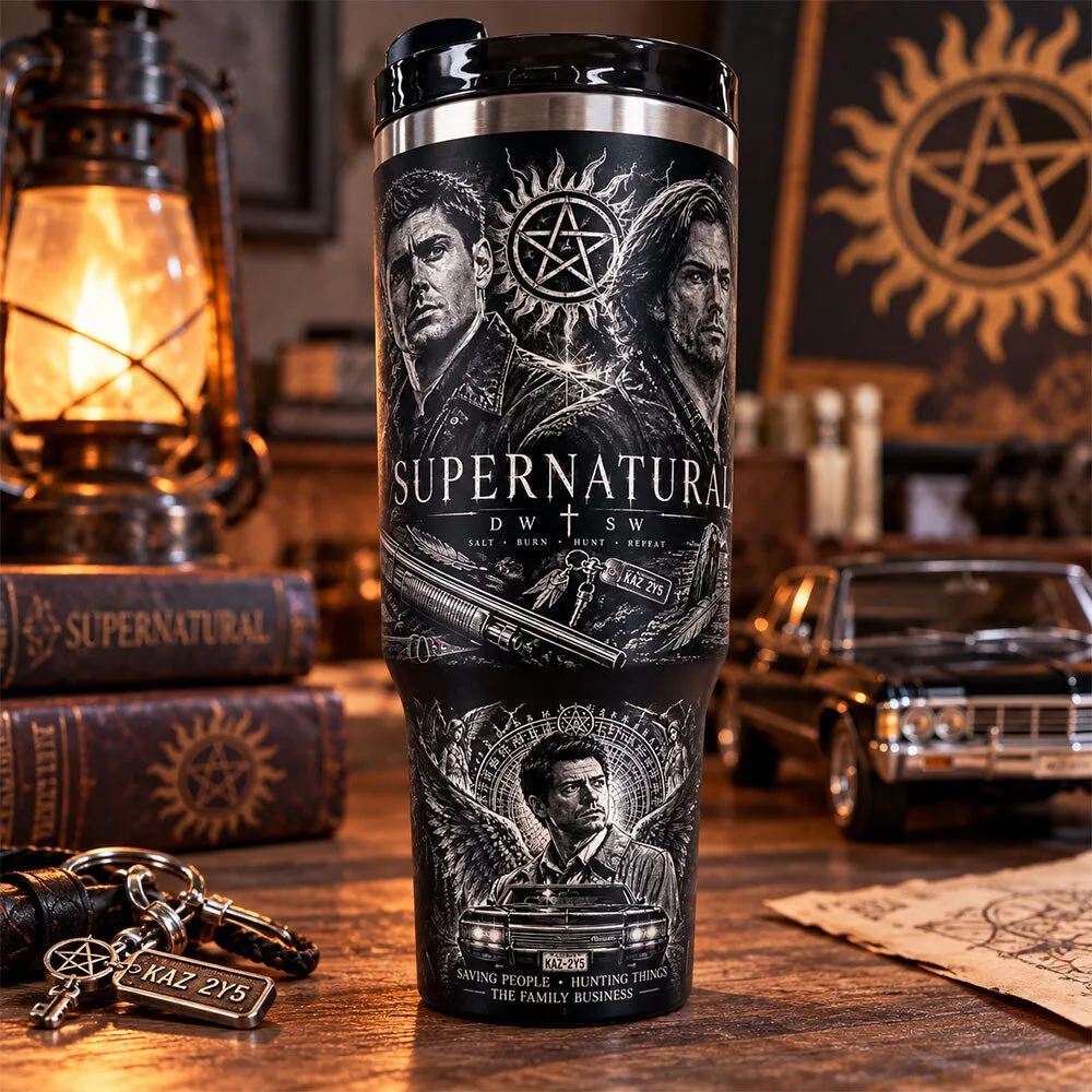 Supernatural SPN Dean And Sam Winchester Stanley Tumbler Mug With Handle