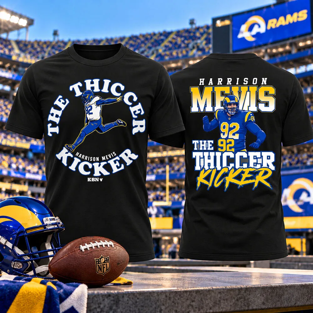 Harrison Mevis The Thiccer Kicker #92 Shirt LA Rams Football Fan Shirt