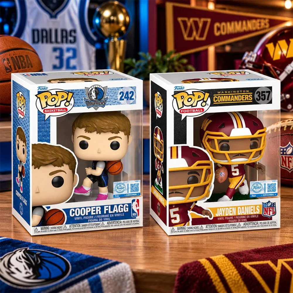 Cooper Flagg And Jayden Daniels Funko Pop Figures 2026 Collection 3 Cooper Flagg And Jayden Daniels Funko Pop Figures 2026 Collection