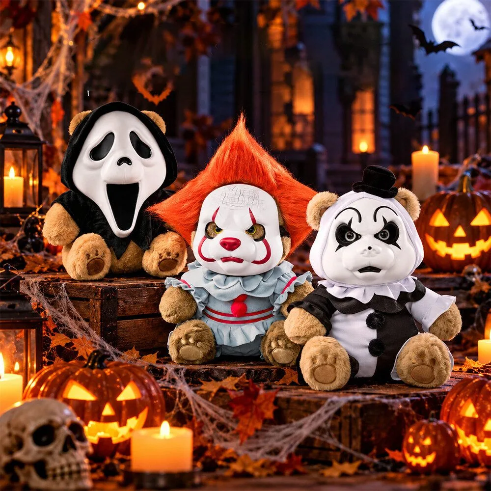 Halloween Teddy Terrors Ghostface Pennywise And Art the Clown Horror Plush Toys Collection 2026