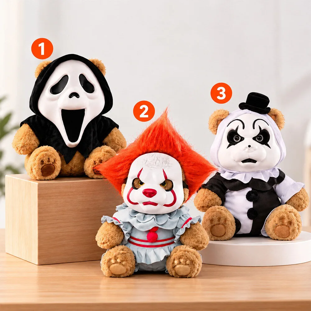 Halloween Teddy Terrors Ghostface Pennywise And Art the Clown Horror Plush Toys Collection 2026 5 Halloween Teddy Terrors Ghostface Pennywise And Art the Clown Horror Plush Toys Collection 2026
