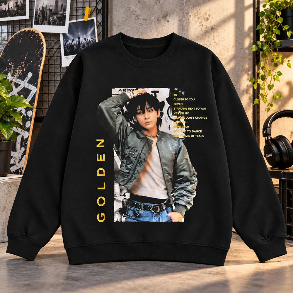 BTS Seok-jin Wearing Jungkook Golden ICN Airport Departure Sweatshirt Shirt 5 BTS Seok-jin Wearing Jungkook Golden ICN Airport Departure Sweatshirt Shirt