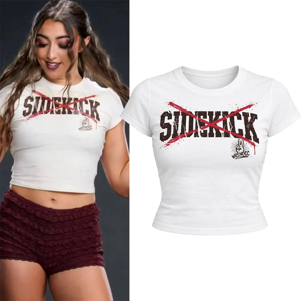 Wren Sinclair Sidekick Cross Out Baby Tee Shirt 3 Wren Sinclair Sidekick Cross Out Baby Tee Shirt