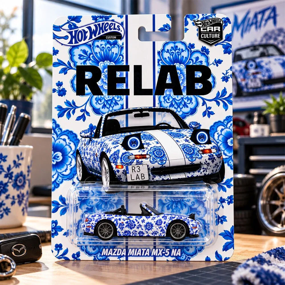 Hot Wheels Mazda Miata MX-5 NA Relab Edition Diecast Car 4 Hot Wheels Mazda Miata MX-5 NA Relab Edition Diecast Car