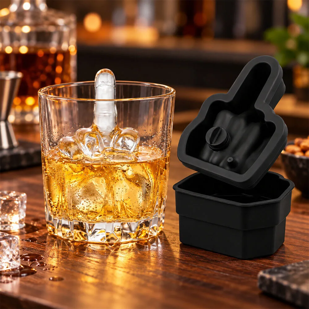 Ruderocks Middle Finger Ice Cube Mold Christmas The Ultimate Gag Gift