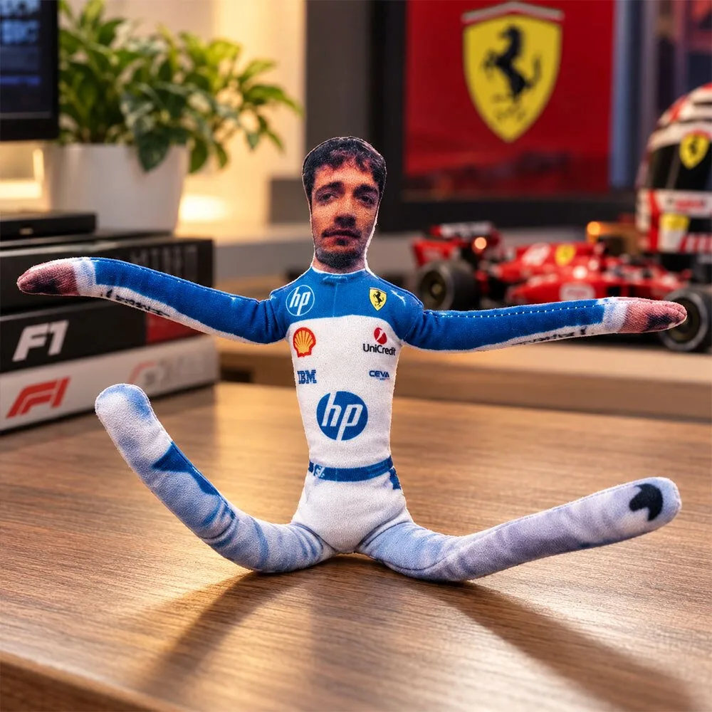Charles Leclerc F1 Driver Poseable Mini Plush Doll 4 Charles Leclerc F1 Driver Poseable Mini Plush Doll