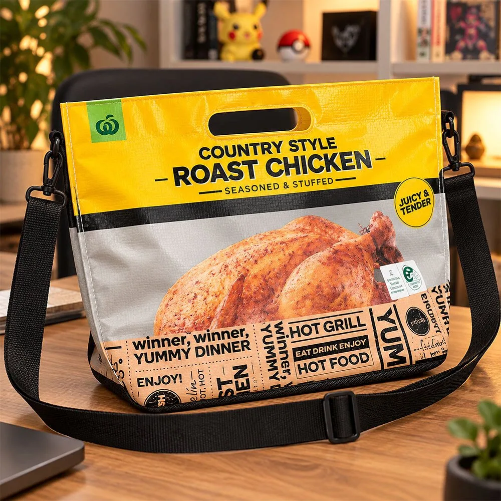 Funny Country Style Roast Chicken Bag Thermal Food Tote 2026