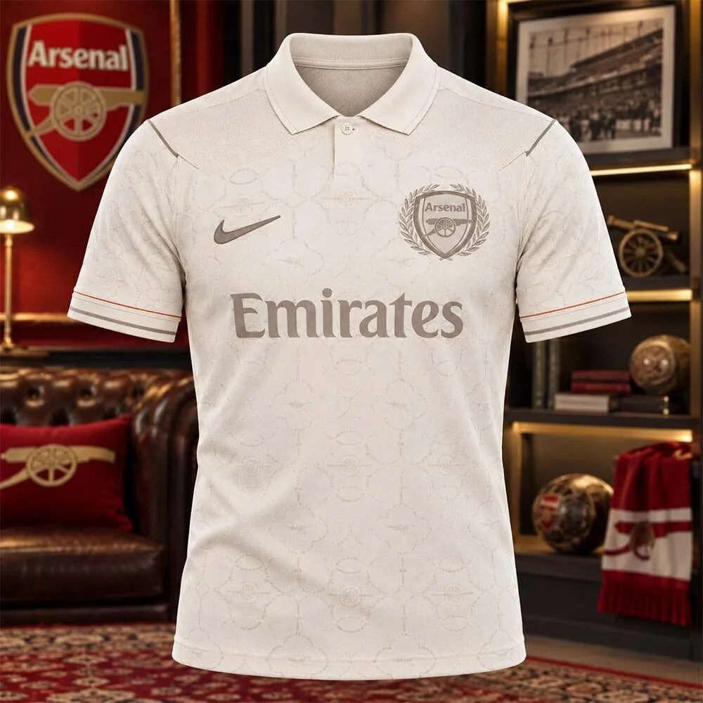 Nike x Hermes x Arsenal FC L'Ecuyer Concept Soccer Polo Jersey Shirt